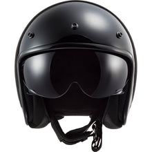 LS2 OF601 Bob Solid Gloss Black Open Face Helmet