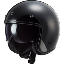 LS2 OF601 Bob Solid Gloss Black Open Face Helmet