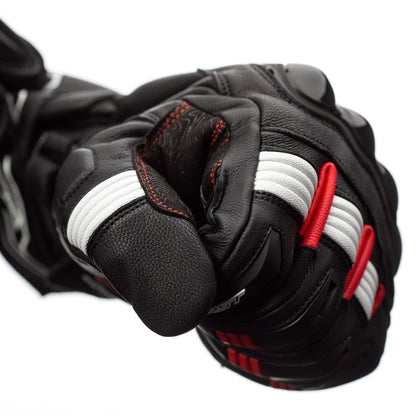RST Pilot CE Mens Glove Black Red White