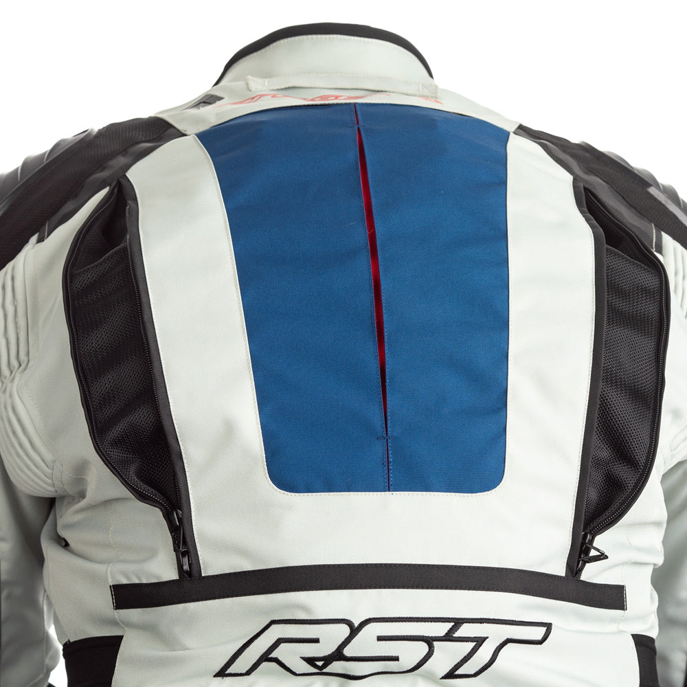 RST Pro Series Adventure-X Airbag CE Men Textile Jacket Ice Blue Red