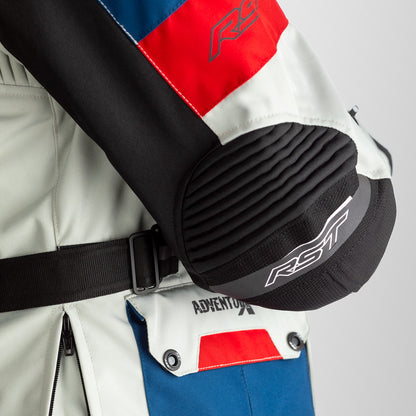 RST Pro Series Adventure-X Airbag CE Men Textile Jacket Ice Blue Red