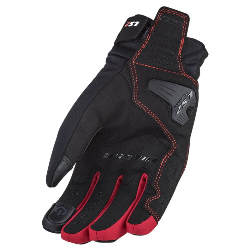 LS2 Jet II Ladies Gloves Black Red