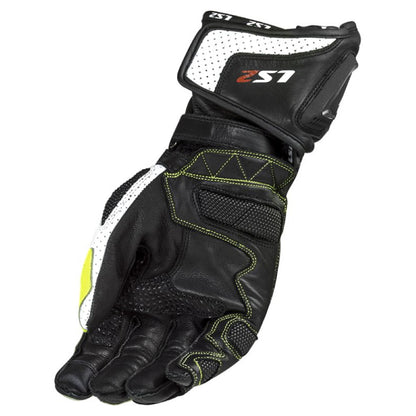 LS2 Swift Racing Gloves Black Neon Yellow