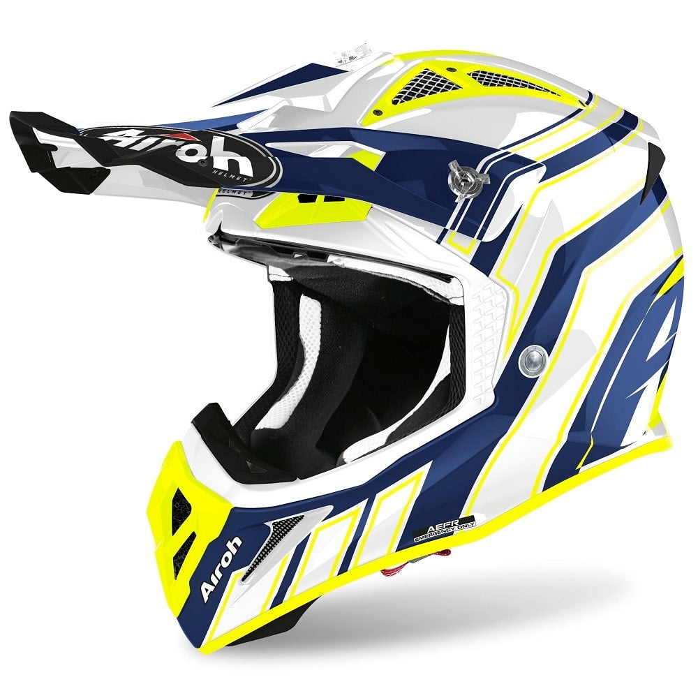 Airoh Aviator Ace Art Blue Motocross Helmet