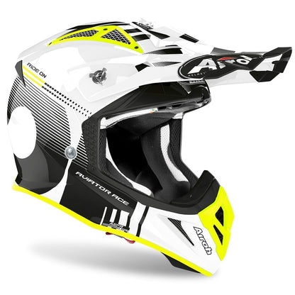 Airoh Aviator Ace Nemesi White Motocross Helmet