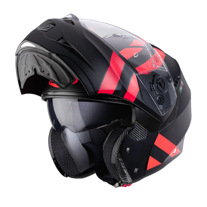 Caberg Duke II Super Legend Matt Black Red Flo Flip Front Helmet