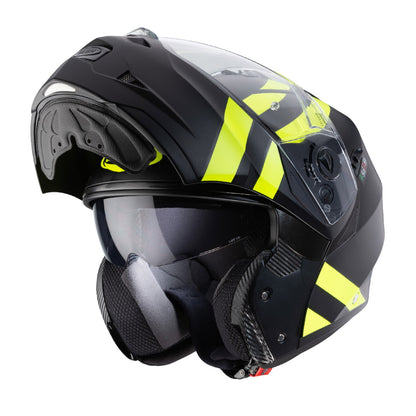 Caberg Duke II Super Legend Matt Black Yellow Flip Front Helmet