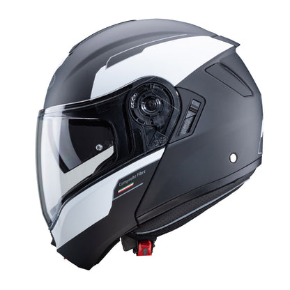 Caberg Levo Prospect Matt Black White Flip Front Helmet