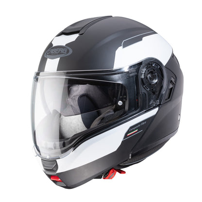 Caberg Levo Prospect Matt Black White Flip Front Helmet