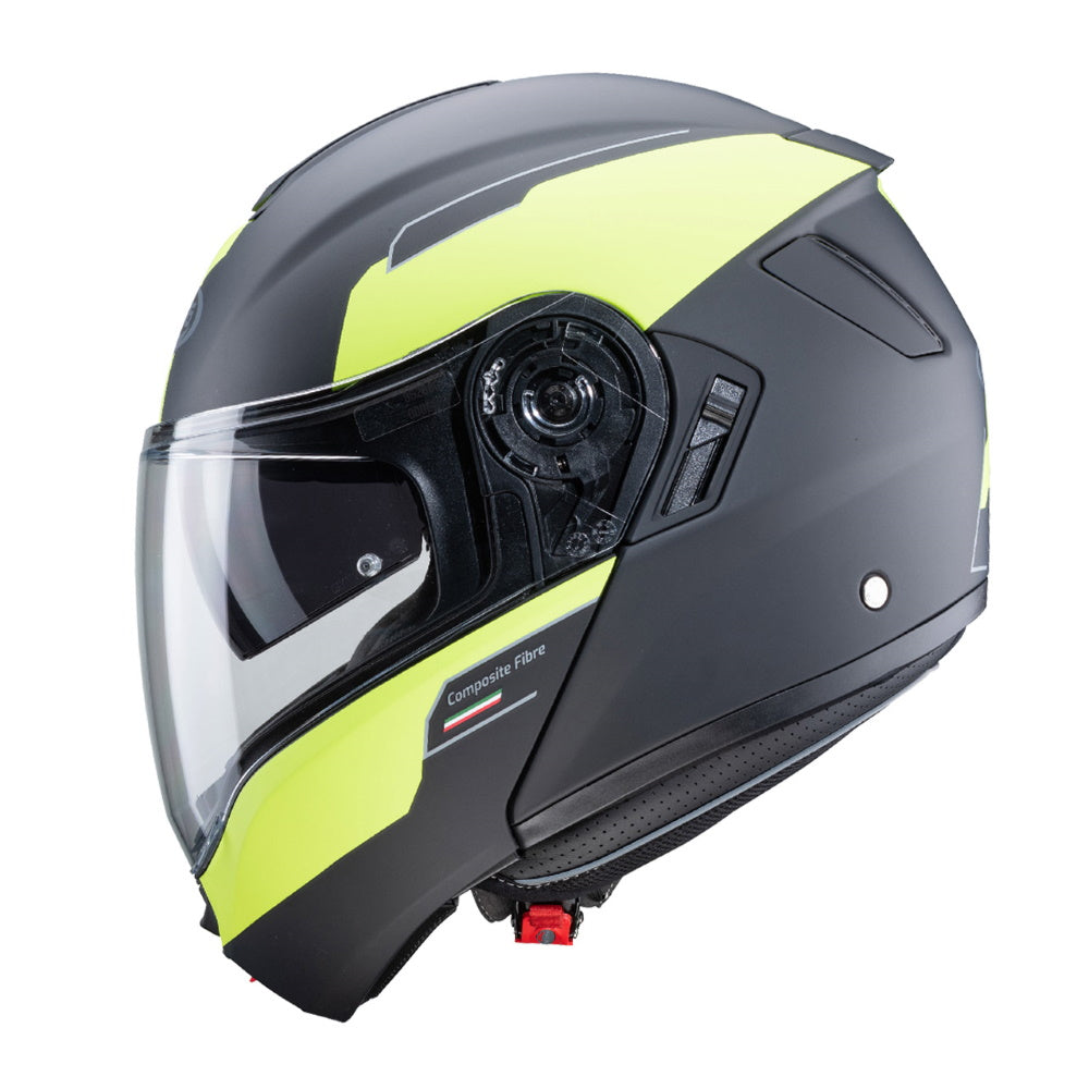 Caberg Levo Prospect Matt Black Yellow Flip Front Helmet