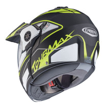 Caberg Tourmax Marathon Matt Black White Yellow Flo Flip Front Helmet