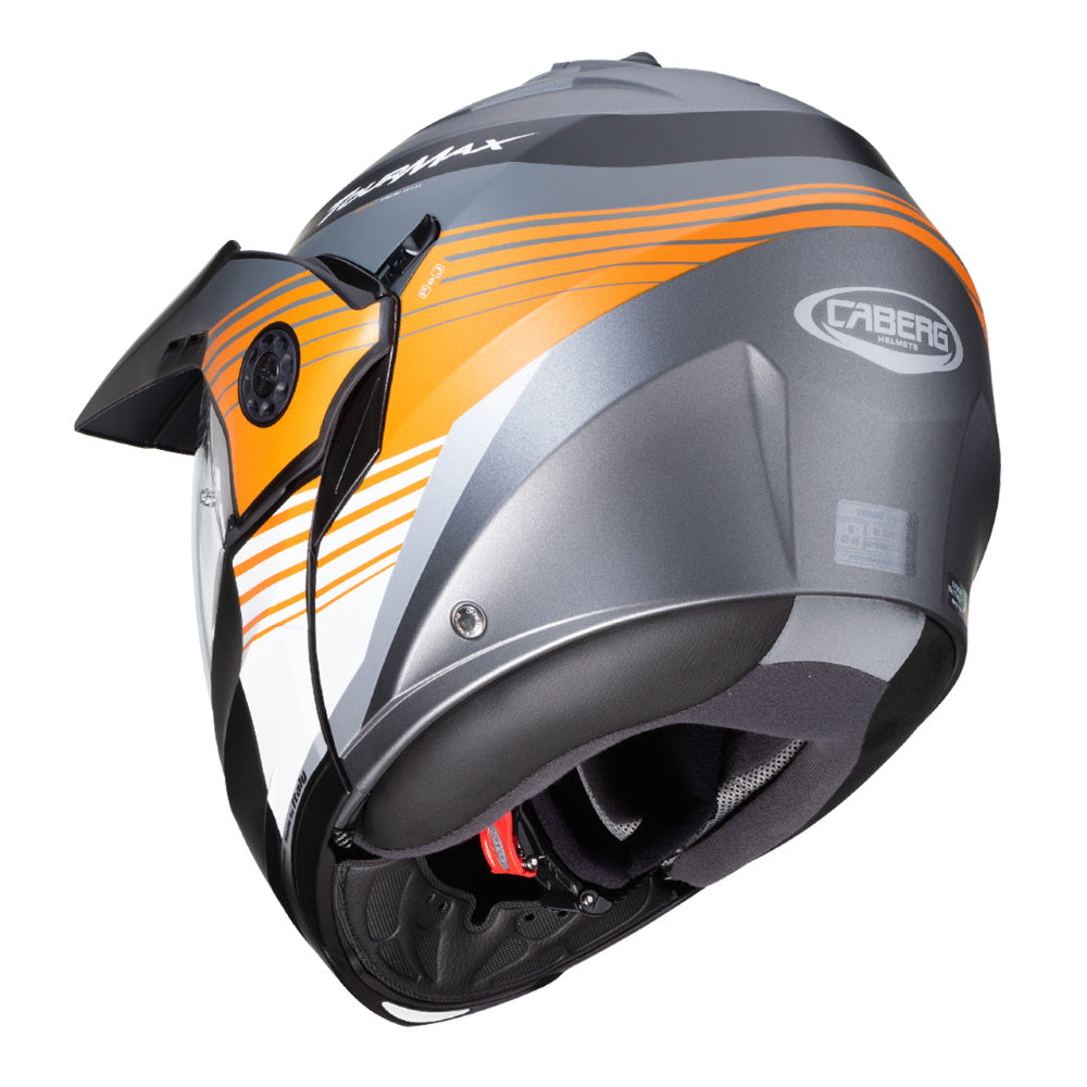 Caberg Tourmax Titan Matt Gun Orange White Flip Front Helmet