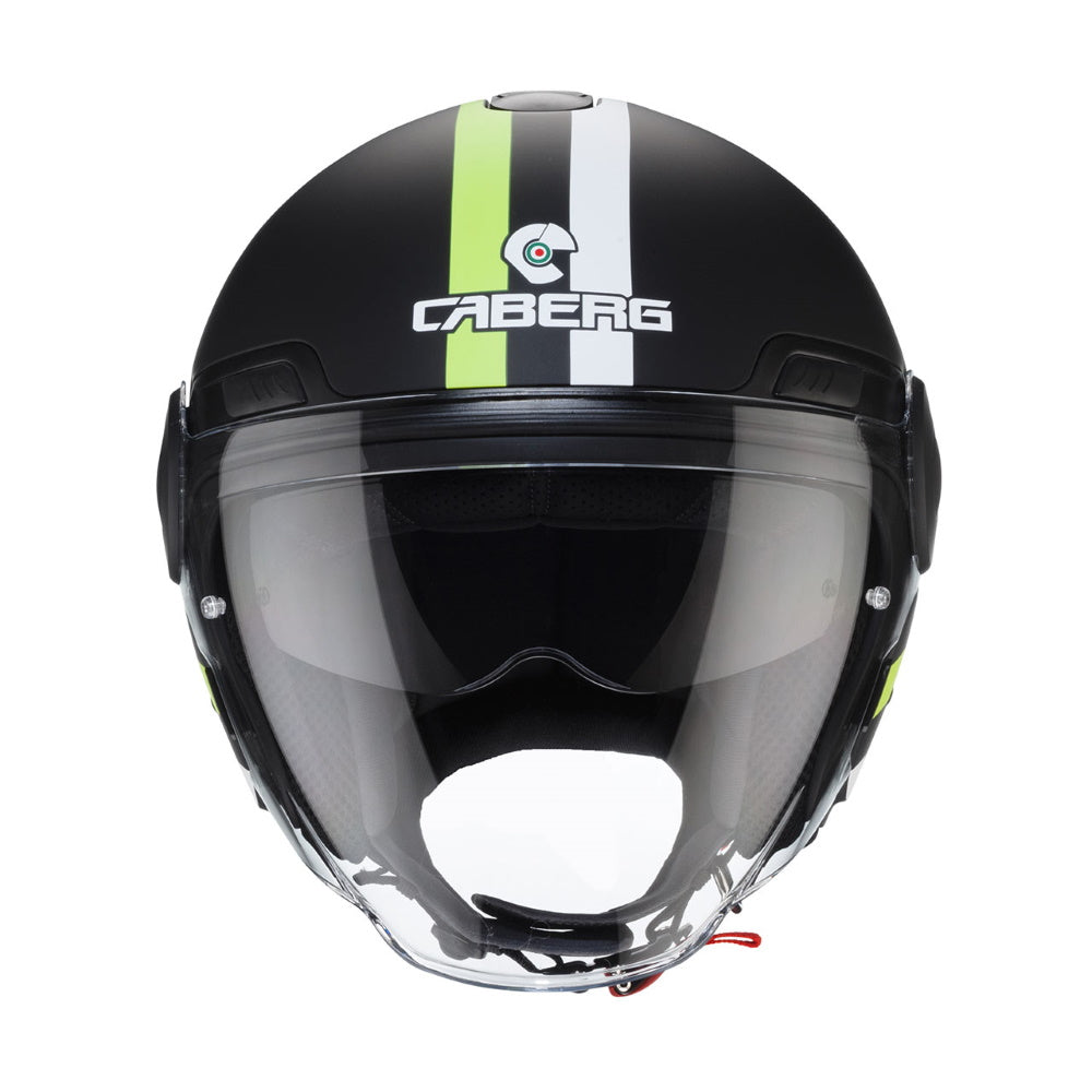 Caberg Uptown Chrono Matt Black Yellow Open Face Helmet