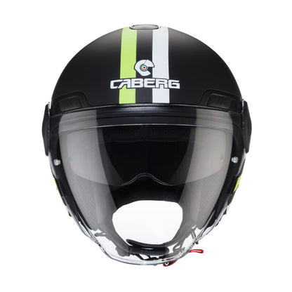 Caberg Uptown Chrono Matt Black Yellow Open Face Helmet