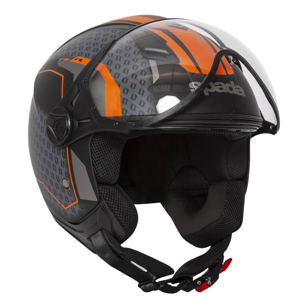 Spada Hellion Arrow Matt Black Orange Open Face Helmet
