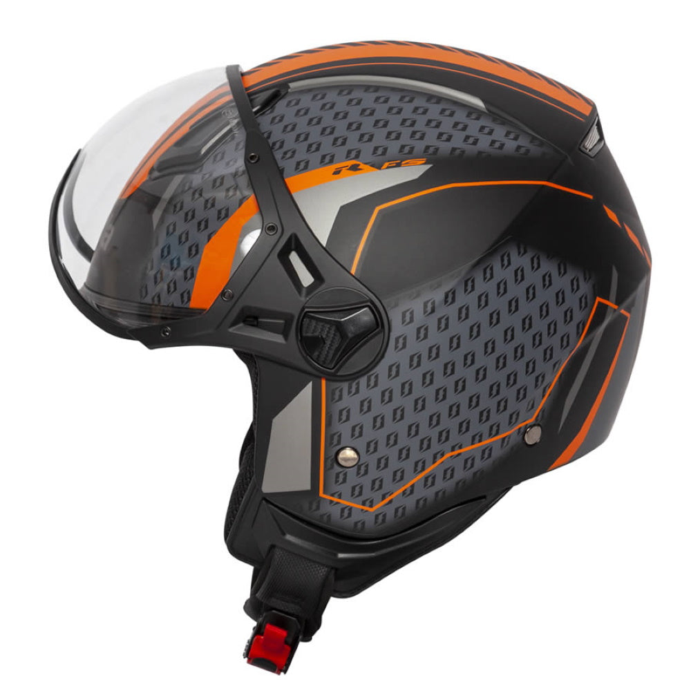 Spada Hellion Arrow Matt Black Orange Open Face Helmet