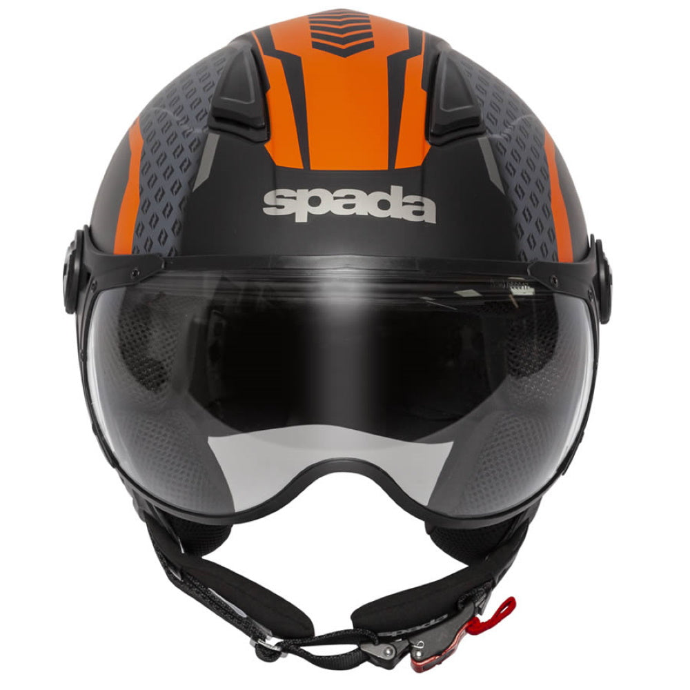 Spada Hellion Arrow Matt Black Orange Open Face Helmet