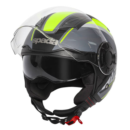 Spada Hellion Arrow Matt Black Fluo Open Face Helmet