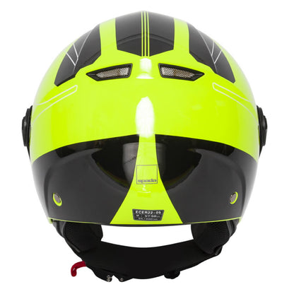 Spada Hellion Twist Yellow Open Face Helmet