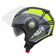 Spada Lycan Strobe Matt Black Yellow Open Face Helmet