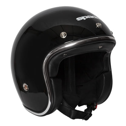 Spada Classic Black Open Face Helmet
