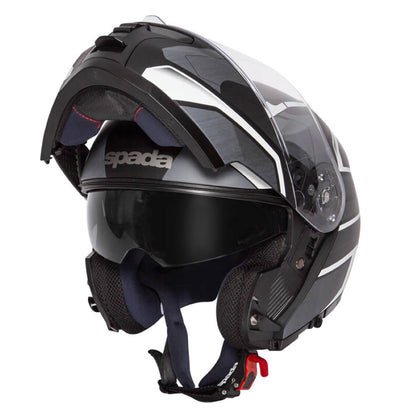 Spada Orion Slate Matt Black White Silver Flip Front Helmet