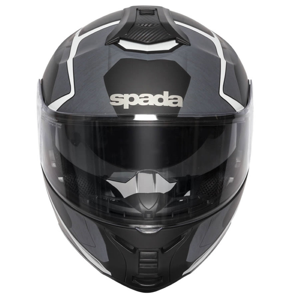 Spada Orion Slate Matt Black White Silver Flip Front Helmet