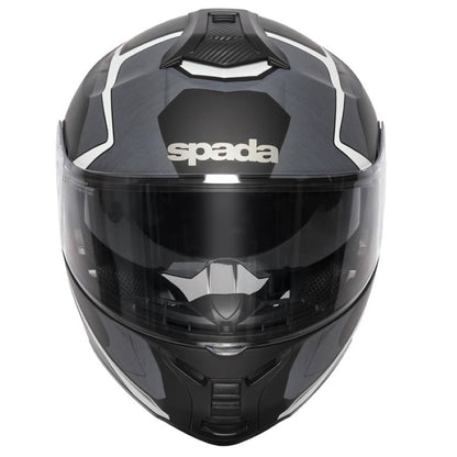 Spada Orion Slate Matt Black White Silver Flip Front Helmet
