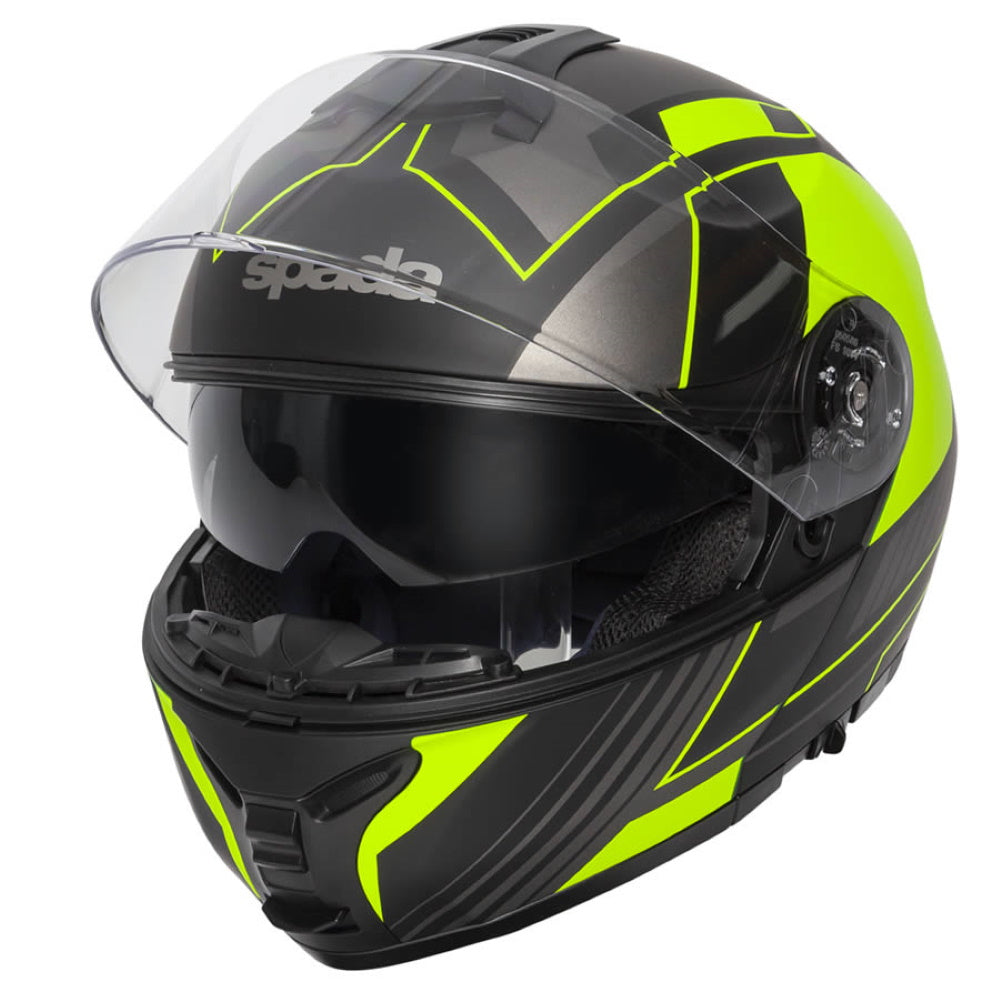 Spada Orion Whip Matt Black Flo Flip Front Helmet