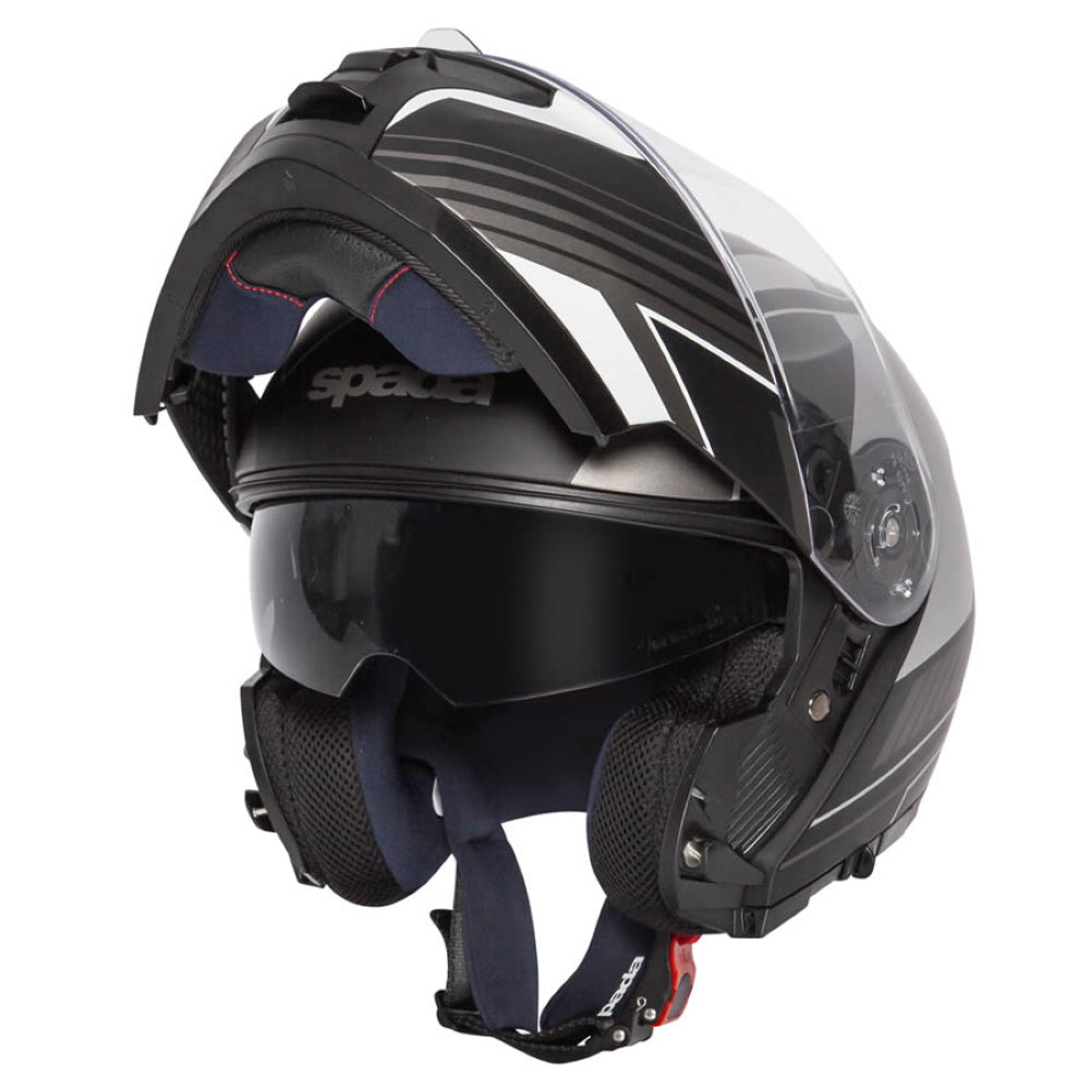 Spada Orion Whip Matt Black Silver Flip Front Helmet