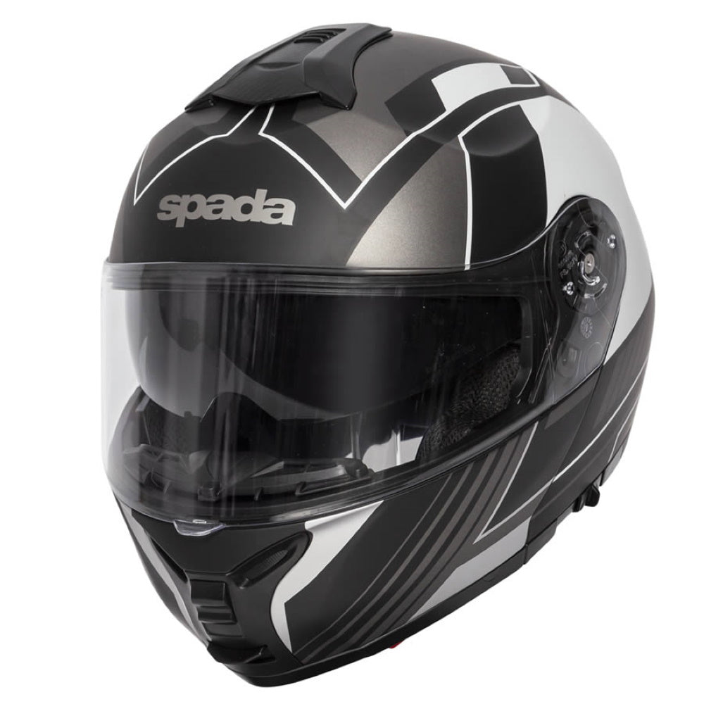 Spada Orion Whip Matt Black Silver Flip Front Helmet