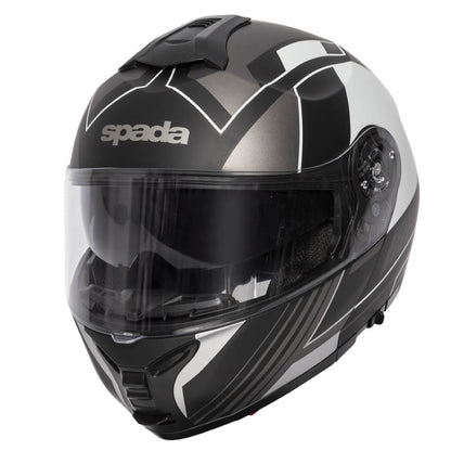Spada Orion Whip Matt Black Silver Flip Front Helmet