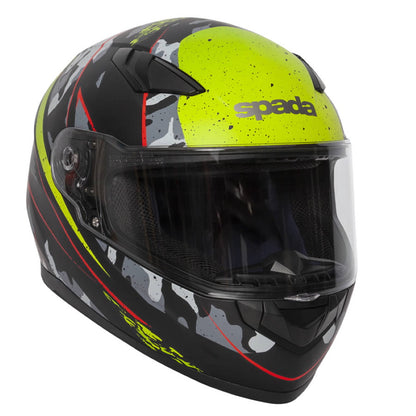Spada Raiden Camo Yellow Full Face Helmet