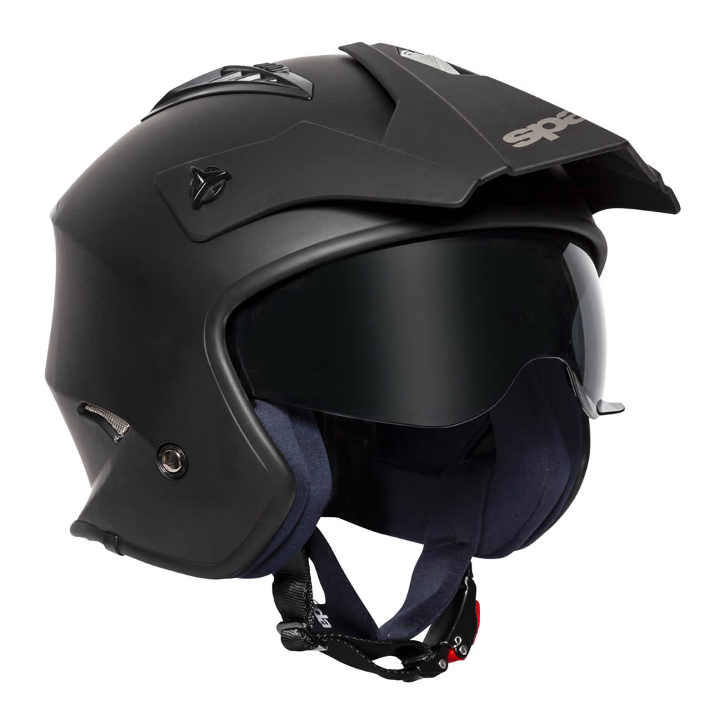 Spada Rock Matt Black Open Face Helmet