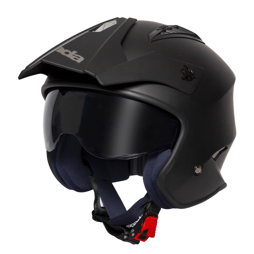 Spada Rock Matt Black Open Face Helmet