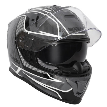 Spada SP1 Raptor Matt Black Grey Full Face Helmet