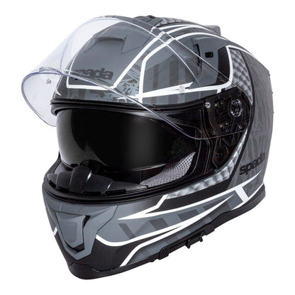 Spada SP1 Raptor Matt Black Grey Full Face Helmet