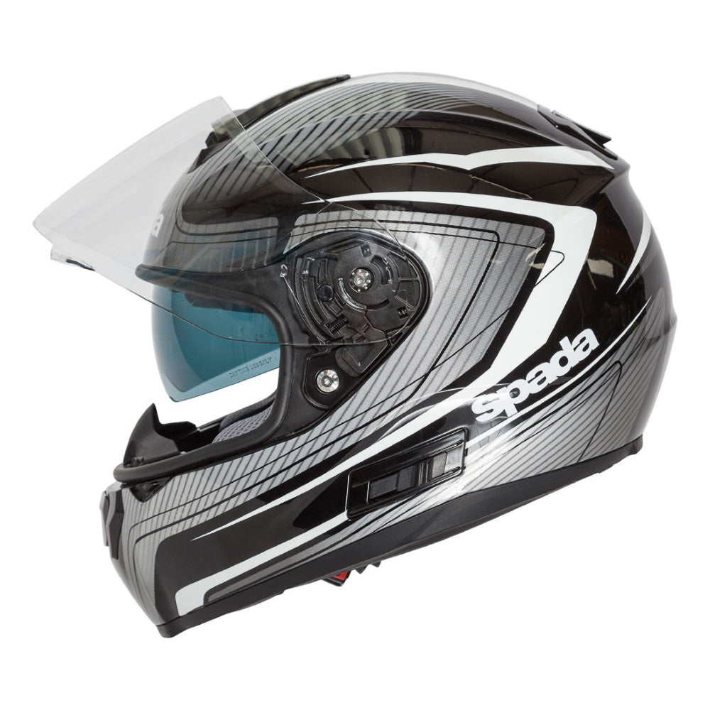 Spada SP16 Monarch Black Silver White Full Face Helmet