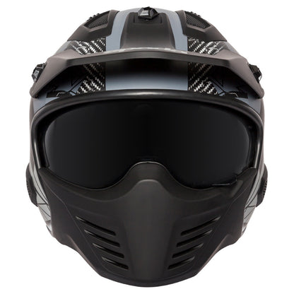 Spada Storm Matt Black Grey Silver Open Face Helmet
