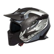 Spada Storm Matt Black Grey Silver Open Face Helmet