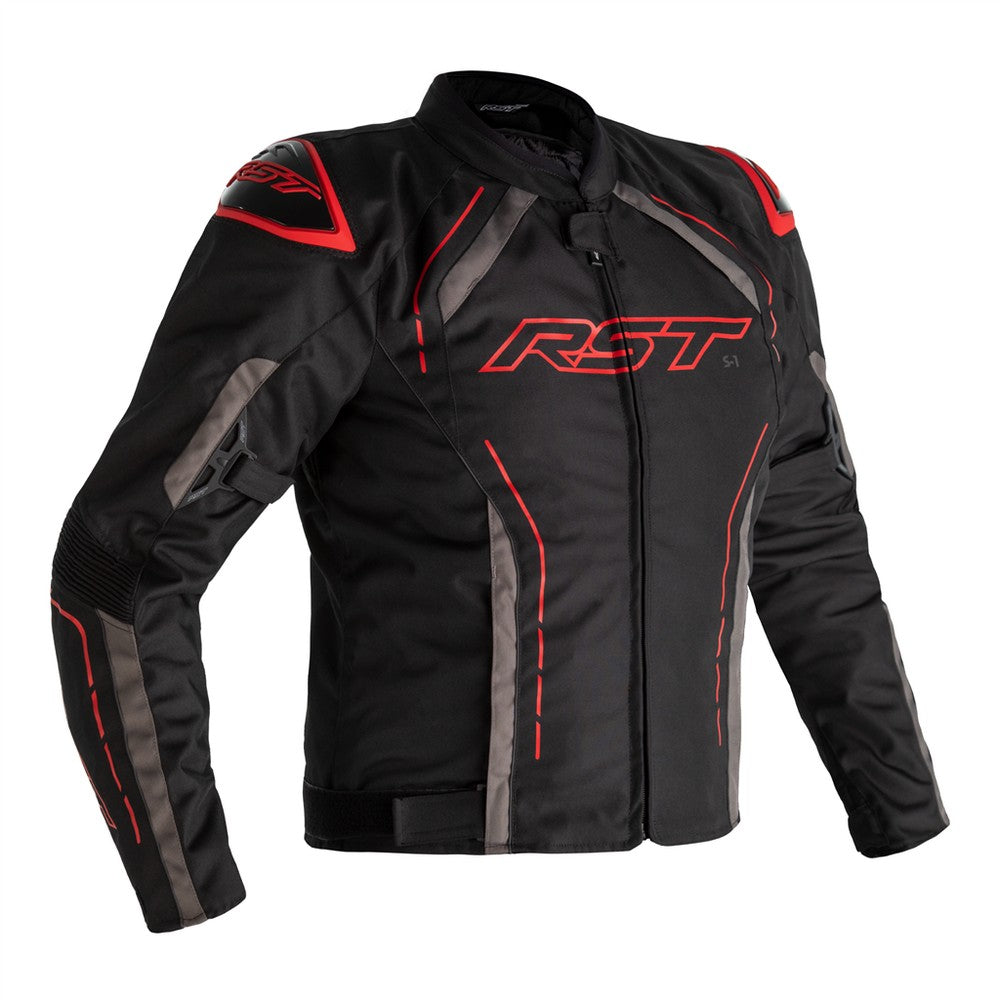 RST S-1 CE Textile Jacket Black Grey Red