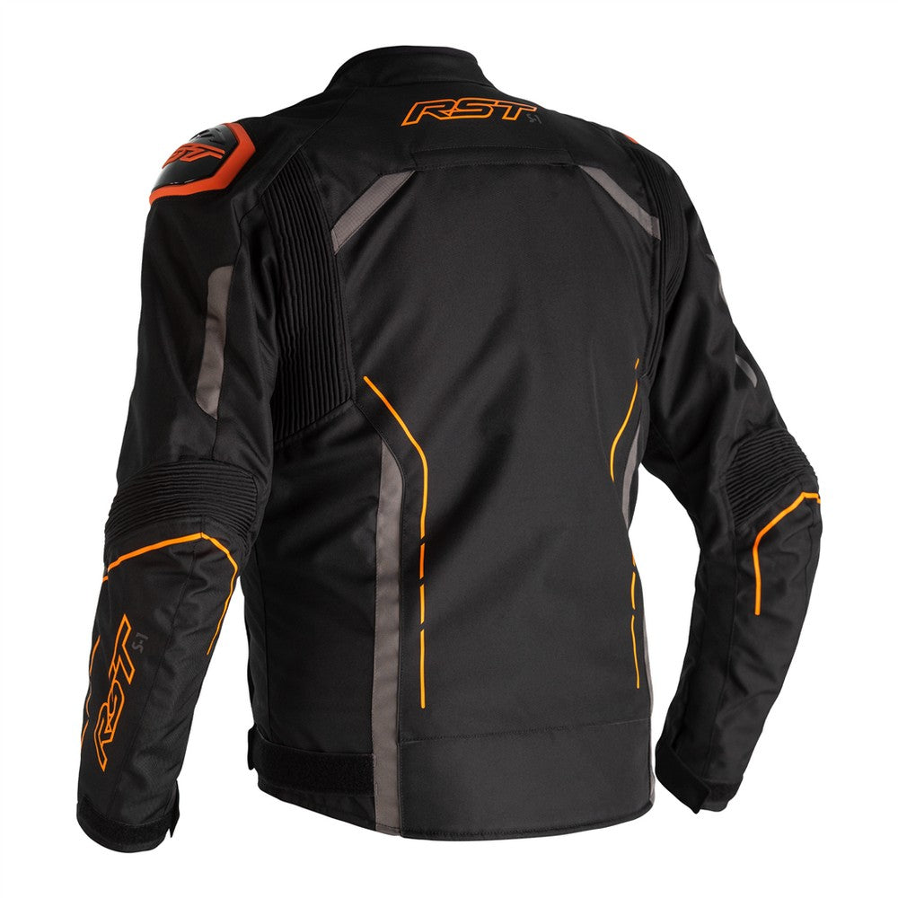 RST S-1 CE Textile Jacket Black Grey Neon Orange