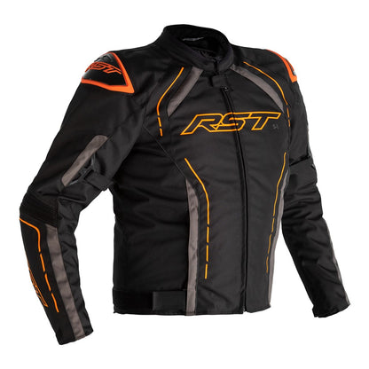 RST S-1 CE Textile Jacket Black Grey Neon Orange
