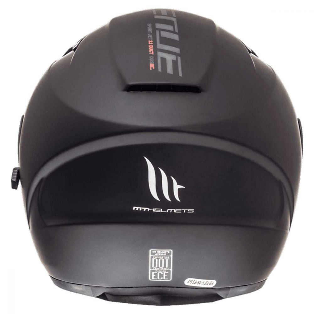 MT Avenue Matt Black Open Face Helmet