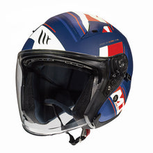MT Avenue Sideway Matt Blue Red White Open Face Helmet