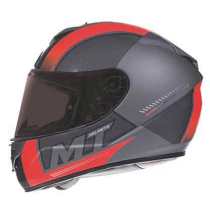 MT Rapide Overtake Matt Black Red Full Face Helmet