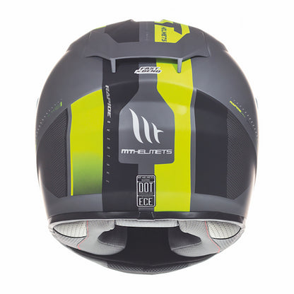 MT Rapide Overtake Matt Black Fluo Yellow Full Face Helmet
