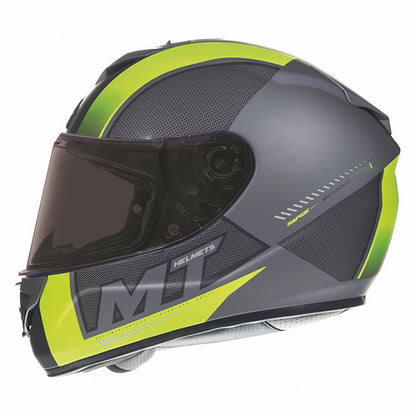 MT Rapide Overtake Matt Black Fluo Yellow Full Face Helmet