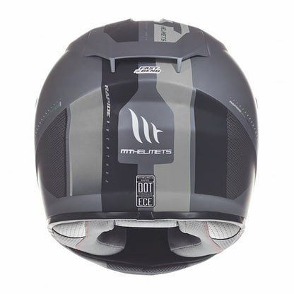 MT Rapide Overtake Matt Black White Full Face Helmet
