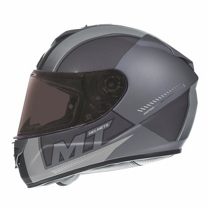 MT Rapide Overtake Matt Black White Full Face Helmet